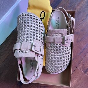 Charlotte Stone Beige Sandals | Size 12